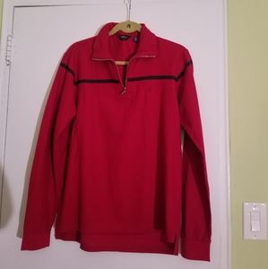 Lincs DC & Co men's red zipper neck  shirt  size M